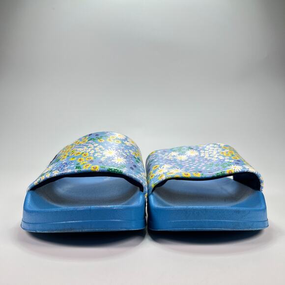 Joules Poolside Slide Blue Ditsy Floral Slip On Summer Sandals Women's Size 10 - Picture 2 of 8